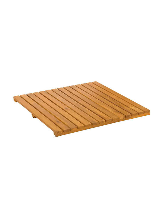 vidaXL Non-Slip Bath Mat Wooden 42025255 Coffee 50x50cm