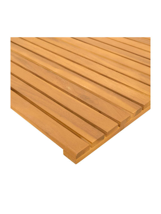 vidaXL Non-Slip Bath Mat Wooden 42025257 Coffee 100x55cm