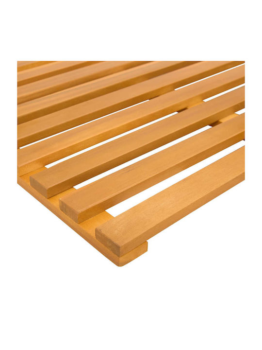 vidaXL Non-Slip Bath Mat Wooden 42025259 Coffee 100x53cm