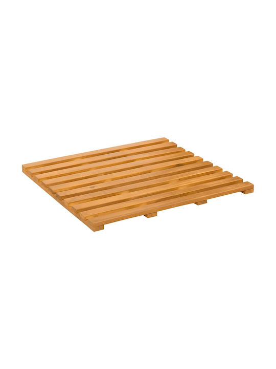 vidaXL Non-Slip Bath Mat Wooden 42025259 Coffee 100x53cm