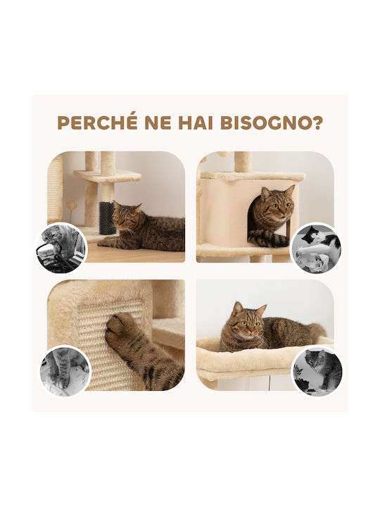 Pawhut Scratching Post Cat Trees Beige 30x30cm