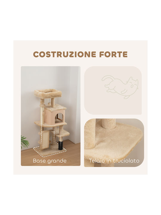 Pawhut Scratching Post Cat Trees Beige 30x30cm