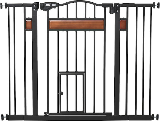Pawhut Πόρτα Σκύλου σε Μαύρο Χρώμα 105 x 76.2εκ.