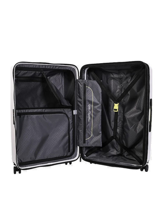 Hedgren Large Hard Travel Suitcase White with 4 Wheels