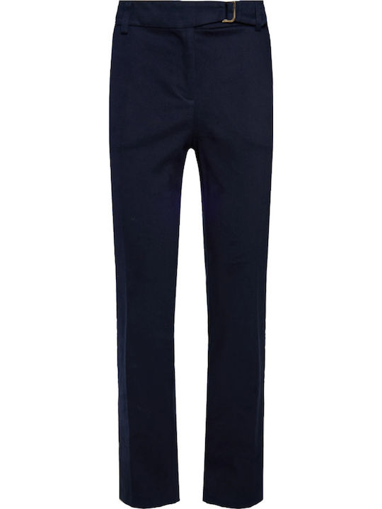 Women's Capri Chino Trousers Navy