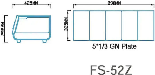 Dynamic Freezing Showcase 135.2x42.5x29.5cm