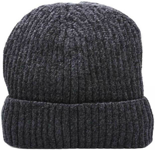 Set with Beanie Knitted in Black color