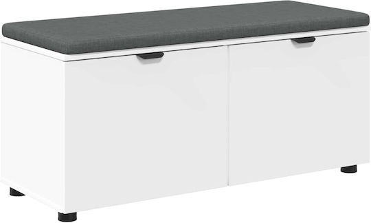Мебели За Антре С Пейка Бял 100x38x46см