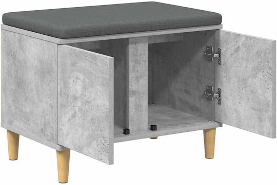 Entry Furniture with Bench Gray 60x38x46cm