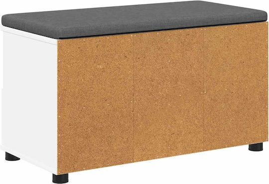 Мебел за антре с Пейка Бял 80x38x46см