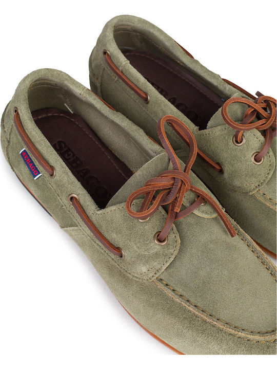 Women's Boat Shoes in Khaki Color