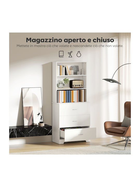 Bookcase White 79x39.5x182.2cm