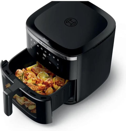 Bosch Series 6 Heißluftfritteuse mit Doppel-Abnehmbarer Korb 7.2Es Schwarz