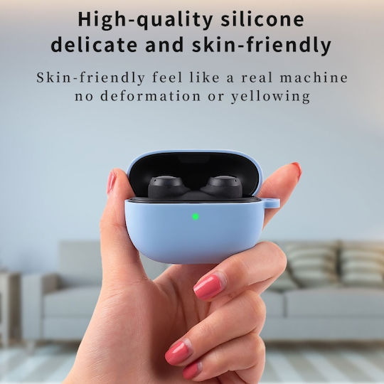 Hülle Silikon mit Haken in Weiß Farbe für Redmi Buds 3 Lite
