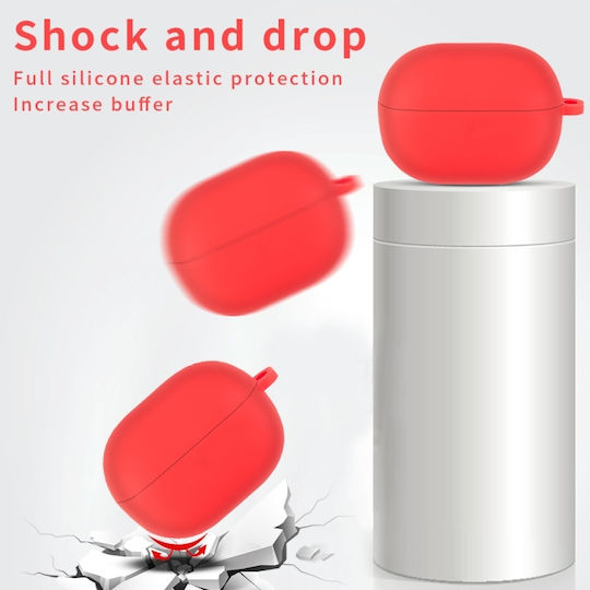 Hülle Silikon mit Haken in Weiß Farbe für Redmi Buds 3 Lite