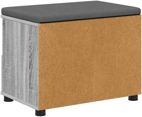 Entry Furniture with Bench Gray Sonoma 60x38x46cm