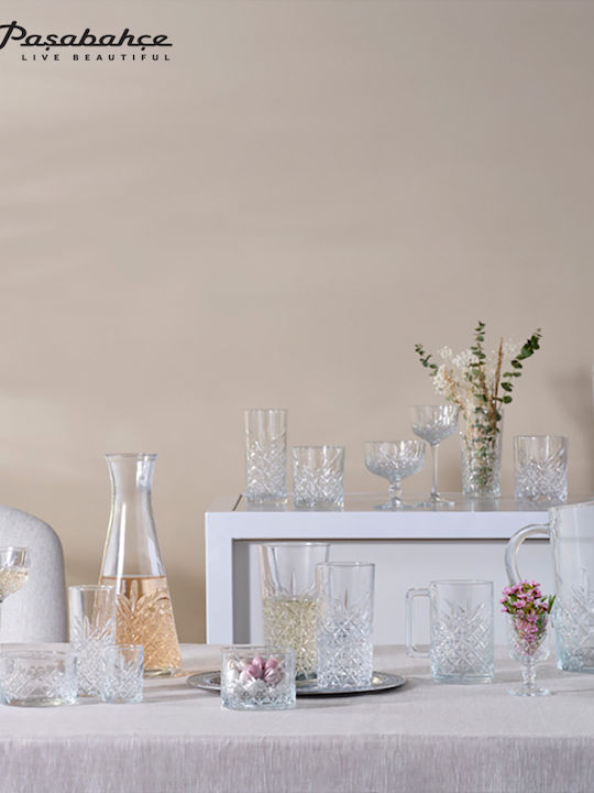 Espiel Timeless Γυάλινη Καράφα Σερβιρίσματος με Πώμα 1000ml 6τμχ