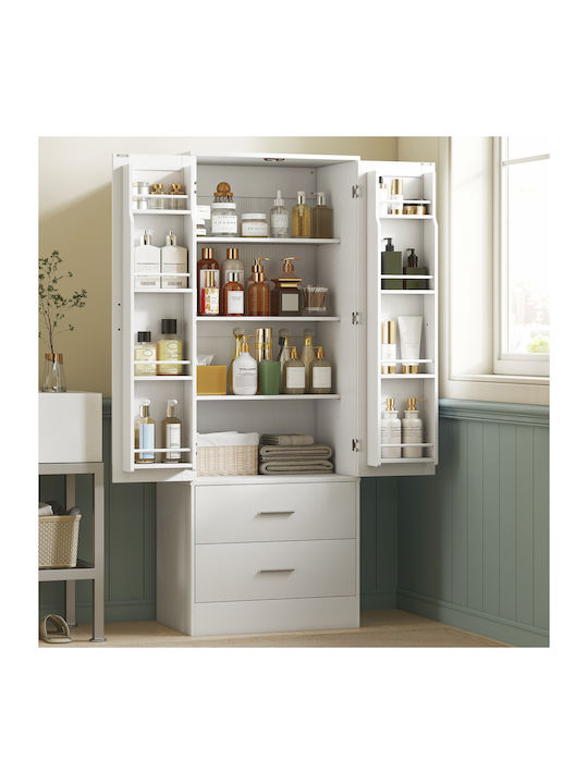 Floor Cabinet White 60x40x159cm