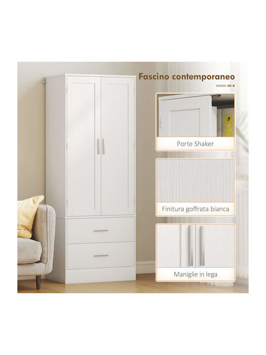 Floor Cabinet White 60x40x159cm