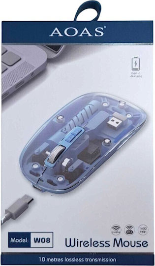Aoas WB08 Ασύρματο Bluetooth Ποντίκι Μαύρο