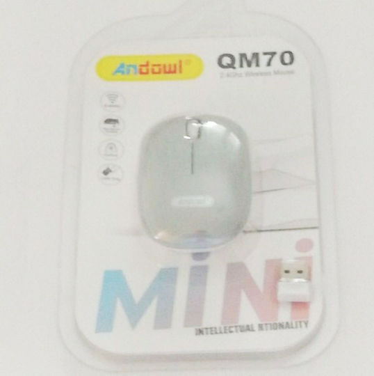 Andowl QM70 Wireless Mini Gray Mouse