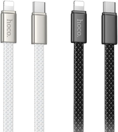 Flat USB 2.0 Cablu USB-C bărbătesc - USB-C 60W Alb 1m
