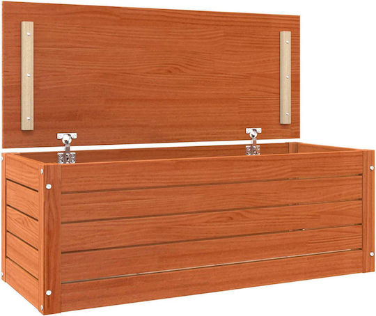 vidaXL Hölzernes Aufbewahrungsbox mit Deckel Braun 89x36.5x33cm 1Stück