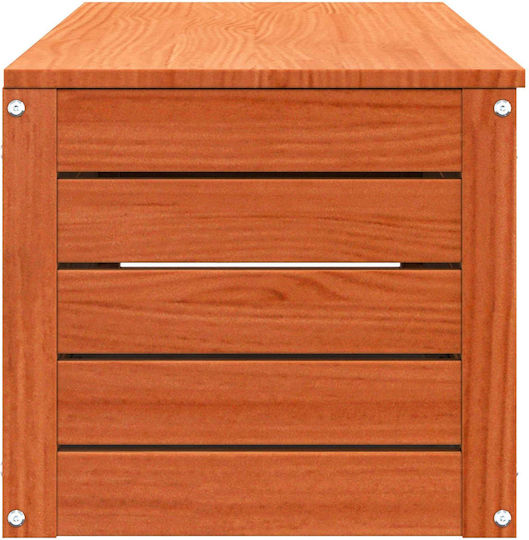 vidaXL Hölzernes Aufbewahrungsbox mit Deckel Braun 89x36.5x33cm 1Stück