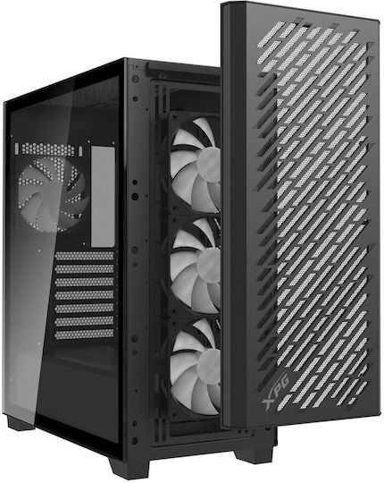Adata XPG Valor Air Pro Gaming Midi Tower Computer Case with Side Window and ARGB Lighting Black