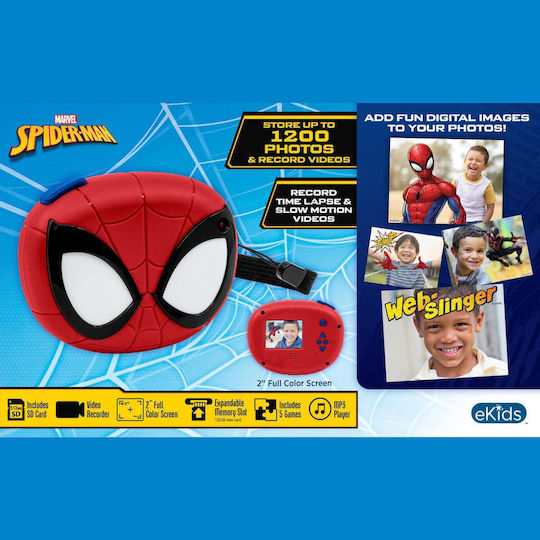 eKids Spiderman SM-533 Детски Фотоапарат 2МР Червена