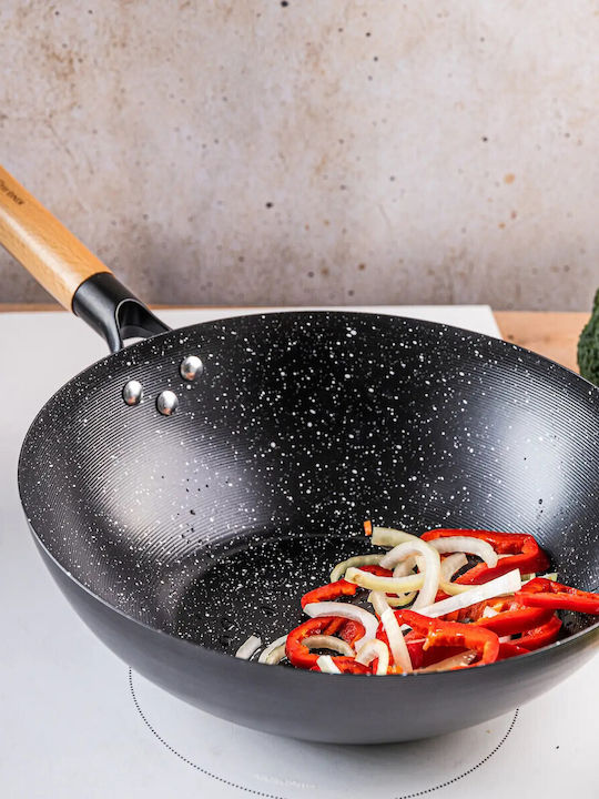 KING Hoff Wok made of Aluminum with Stone Coating 30cm