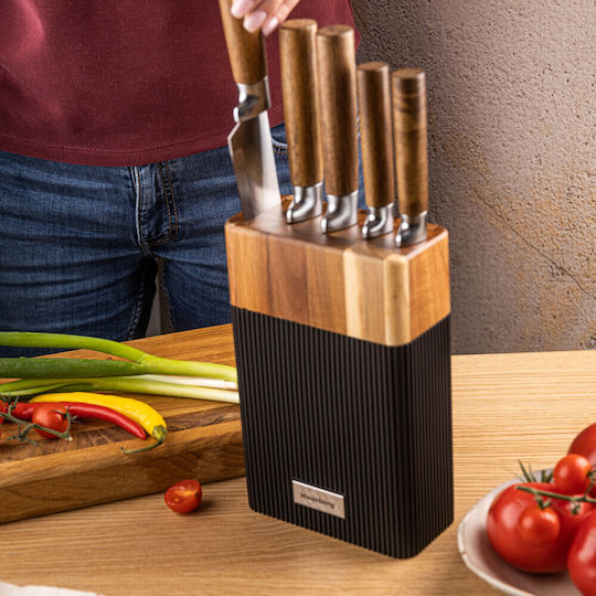 Klausberg Knife Set with Block from Stainless Steel 6pcs