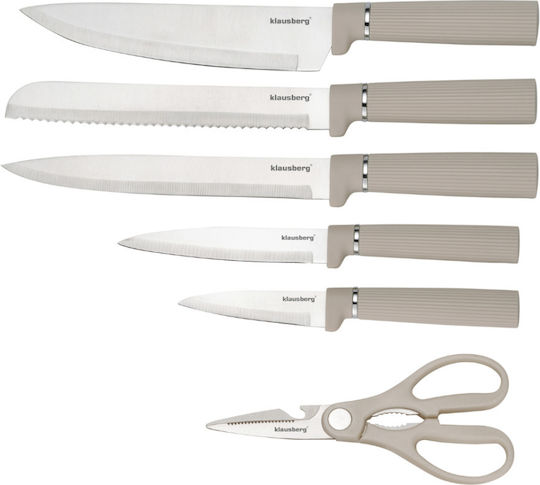 Klausberg Комплект Ножове с Основа от Неръждаема Стомана 8бр