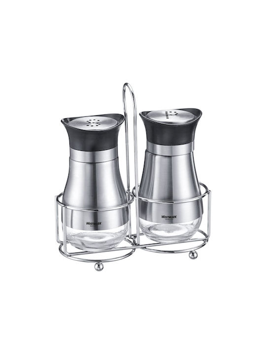 Westmark Lissabon Salt Pepper Set 2 Pieces Glass Stainless Steel Coating 137 X 75 X 165 Mm 63332260