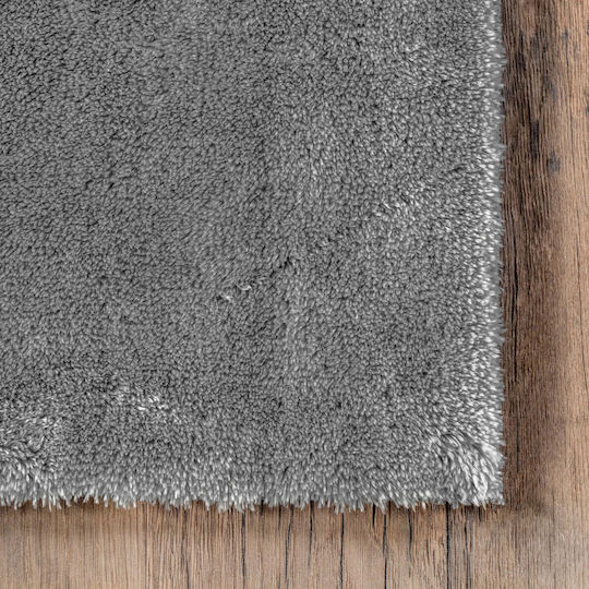 Deluxe Rug Rectangular Furry Gray