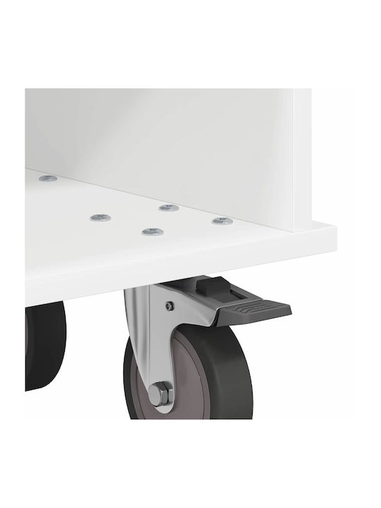 Wooden Bedside Table White 37x35x35cm