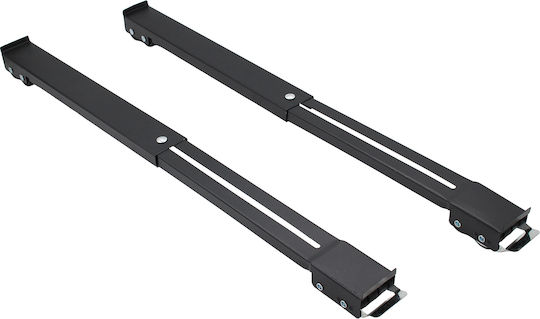 Washing Machine Oven Refrigerator Base Expandable 44-69x4.8x4 cm Black Wheels Keskor 47659