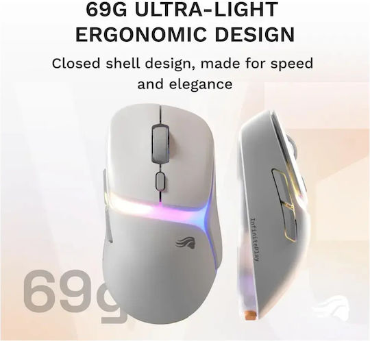 Glorious Model D Ασύρματο Gaming Ποντίκι Λευκό