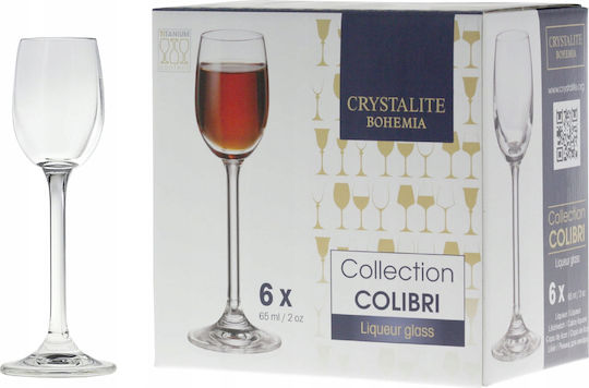 Bohemia Colibri Комплект Чаши За Узо / Ципуро / Ликьор Кристални 65мл 6бр