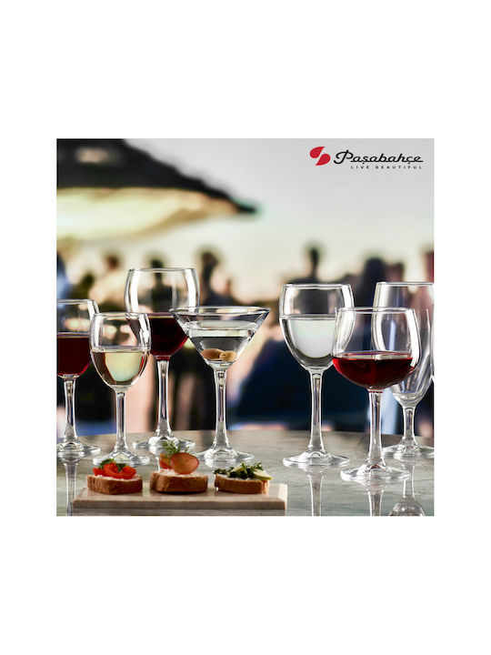 Espiel Bistro Set of Glasses for White and Red Wine made of Glass in Red Color 225ml 6pcs