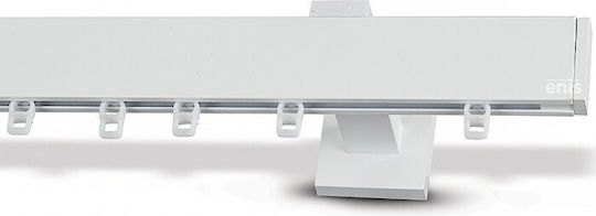 Enis by Domus Stopfen Einweg Vorhangschiene Checkmate White 240εκ.