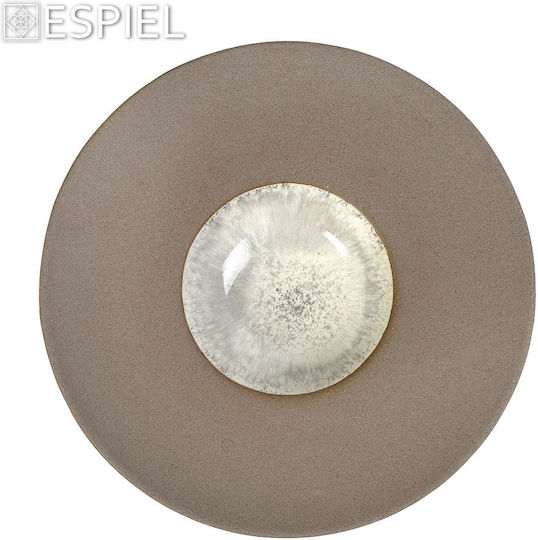 Espiel Spirit Plate Soup Ceramic Beige with Diameter 27cm 2pcs