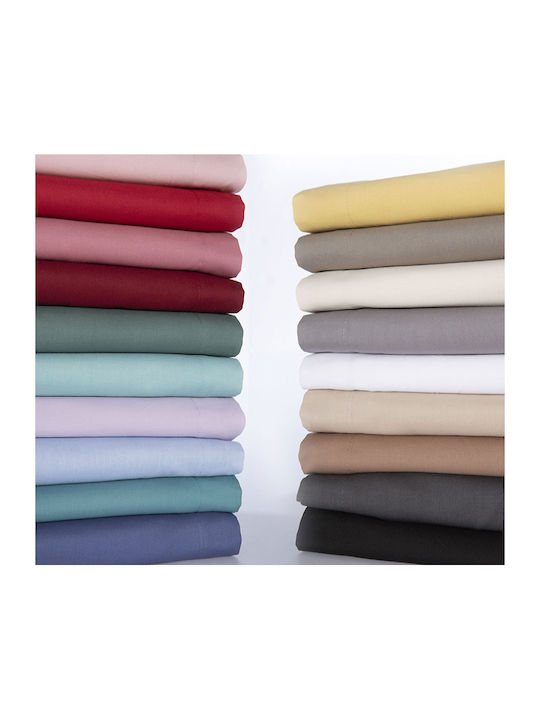 Nef-Nef Homeware Bettlaken für Einzelbett mit Gummiband 100x200+30cm. Basic Bordo