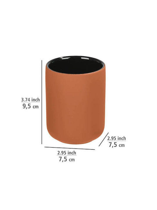 Wenko Avelino Tisch Getränkehalter Keramik Orange