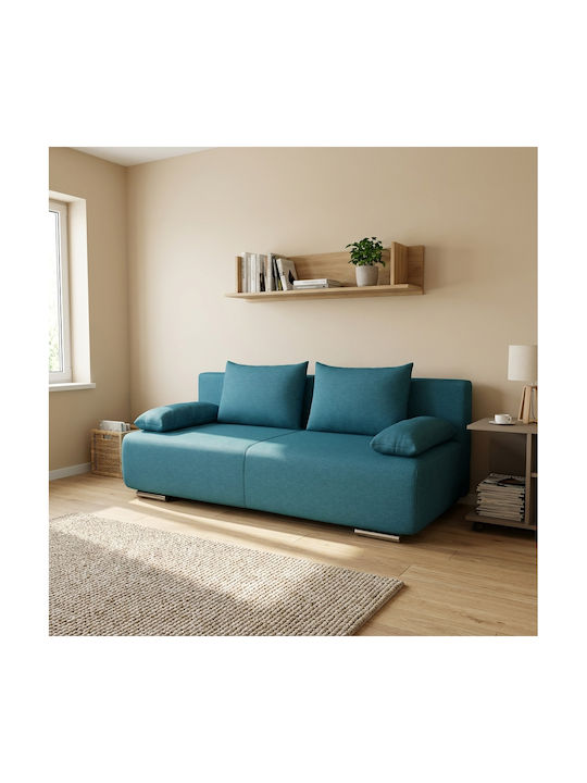 Georgia Doppelsitzer Sofa mit Stauraum Petrol Blau 194x93x72cm