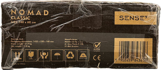 Gaming Office Nomad Wooden Black 140x60cm