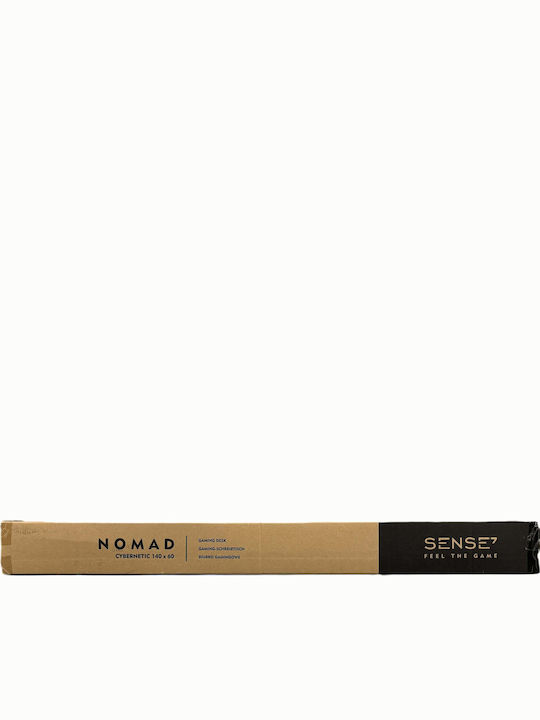 Birou Nomad Din Lemn Negru cu Picioare Metalice 140x60cm