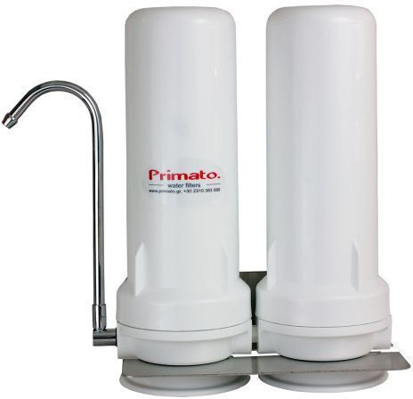 Primato GR-SKG-CT2WW14 Wasserfiltrationssystem Doppelter Arbeitsplatte mit Ersatzfilter Primato Premium CTO 5 μm Primato Premium Lrc 0,5μm