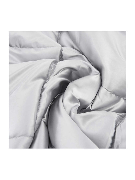 vidaXL Double Blanket 200x155cm Silver