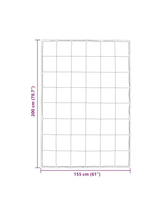 vidaXL Double Blanket 200x155cm Silver